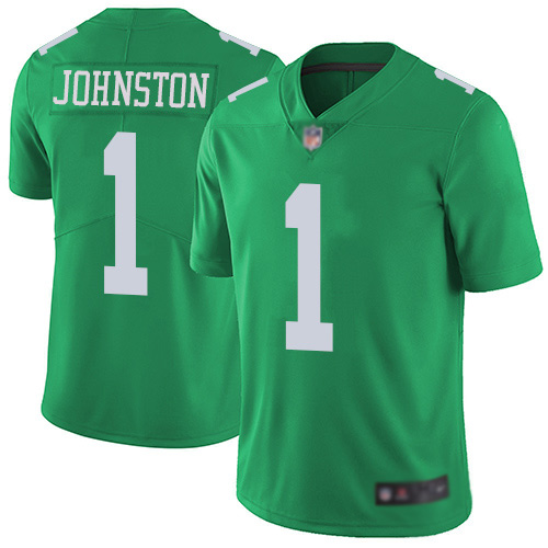 Men Philadelphia Eagles 1 Cameron Johnston Limited Green Rush Vapor Untouchable NFL Jersey Football